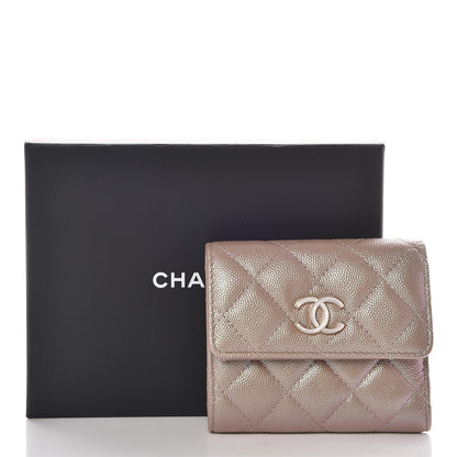 Chanel Iridescent Caviar Quilted Small Flap Wallet Beige 9 of 9