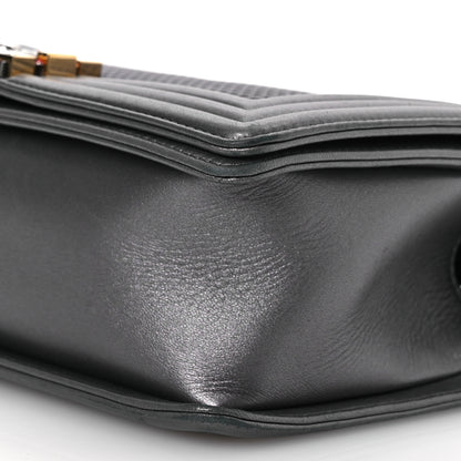 Chanel Lambskin Embossed Medium Boy Cube Flap Grey 11 of 16