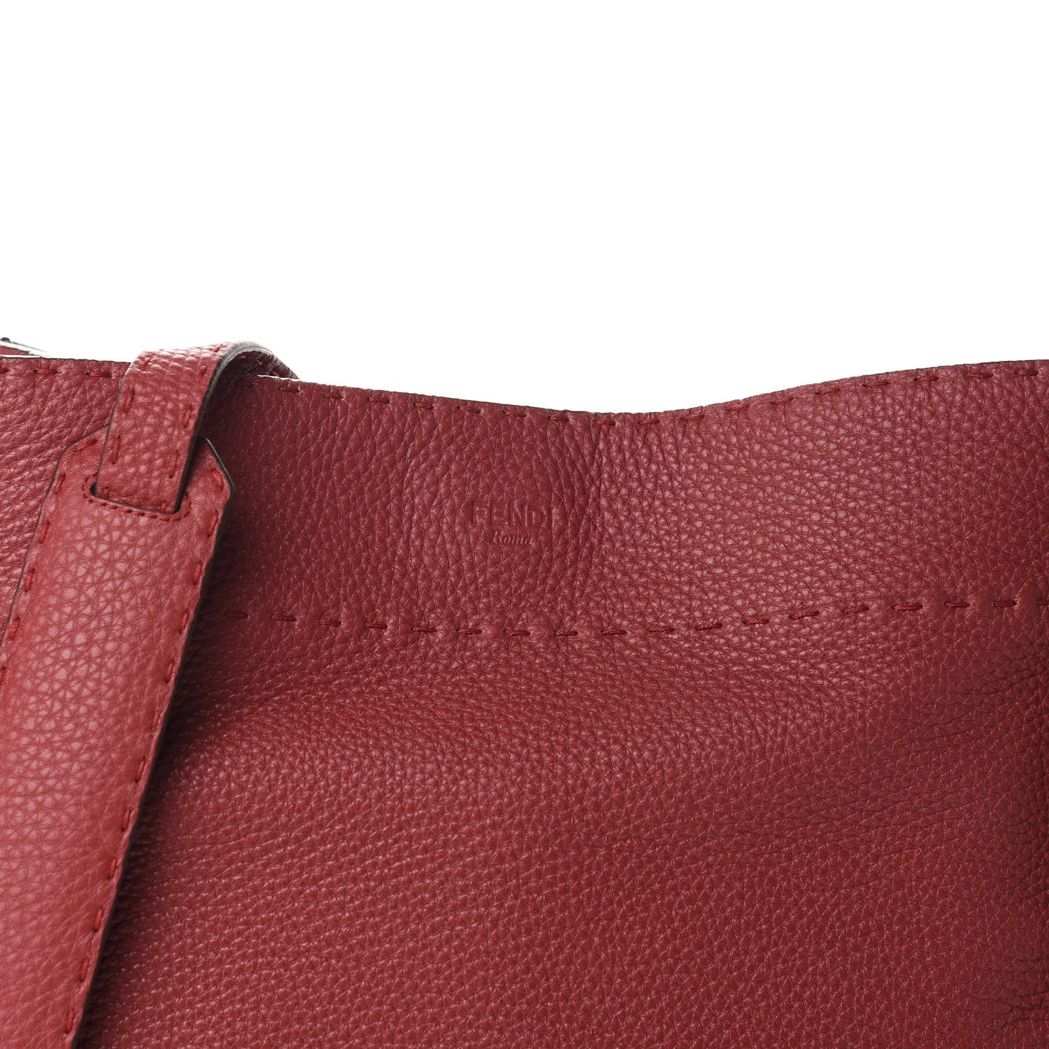 Fendi Cuoio Romano Selleria Large Anna Bucket Bag Rosso 11 of 11