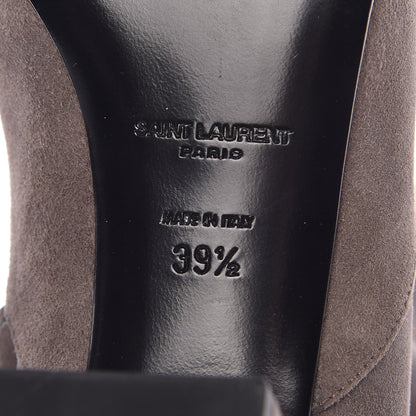 Saint Laurent Suede Babies Over The Knee Boots 39.5 Brown 6 of 8