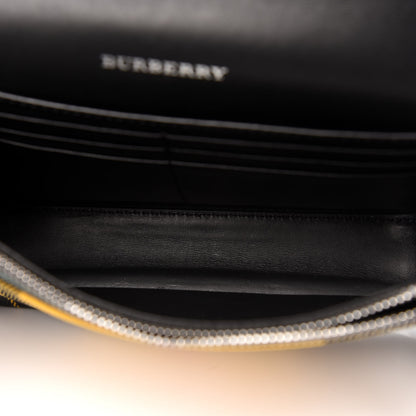 Burberry Canvas Tartan Mix Hampshire Wallet on Chain Green Multicolor 5 of 10