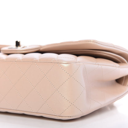 Chanel Iridescent Calfskin Quilted Medium Double Flap Beige 7 of 10