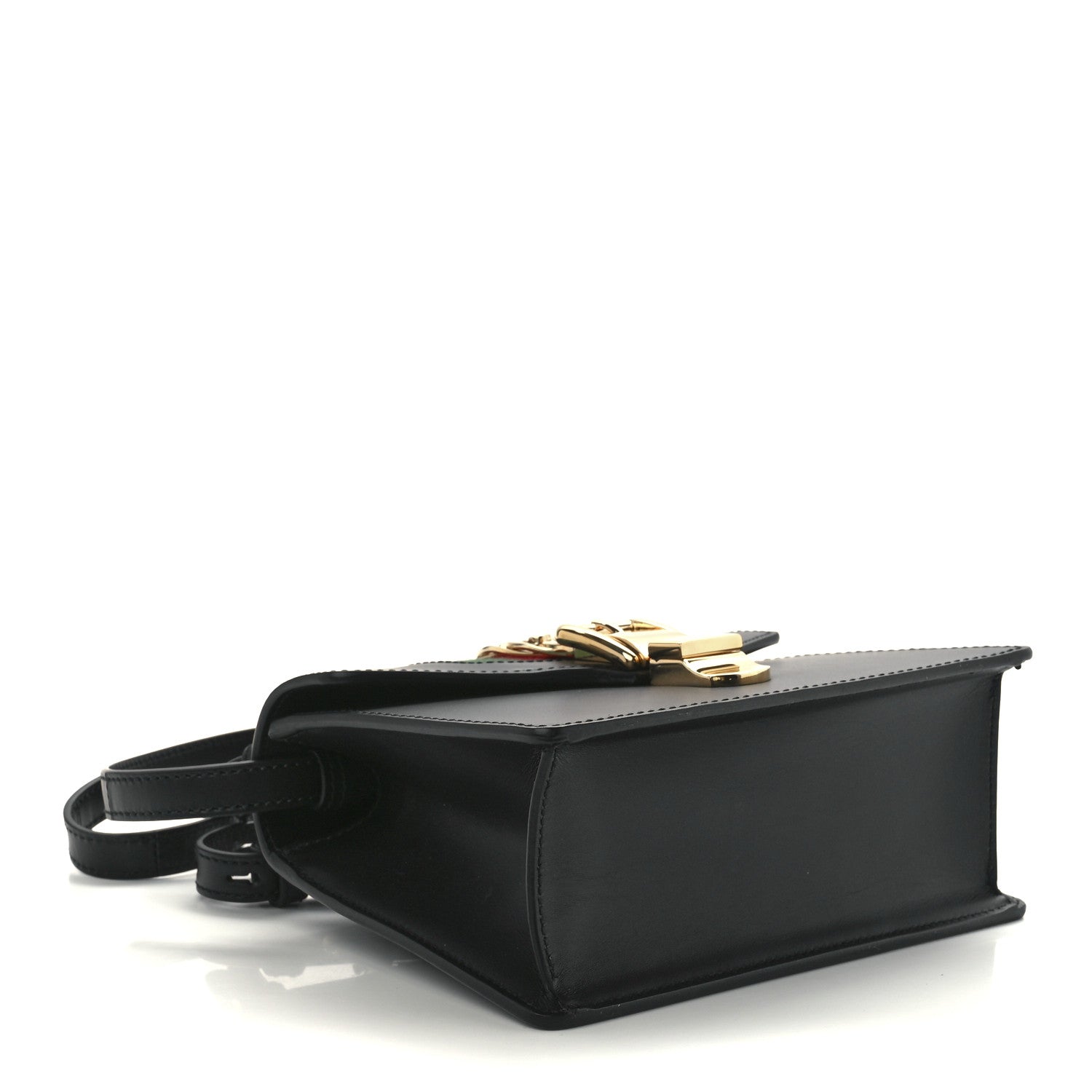 Gucci Calfskin Mini Sylvie Top Handle Bag Black 4 of 12