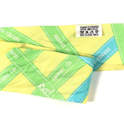 Hermes Silk Bolduc Twilly Citron Vert Vif Turquoise 3 of 3