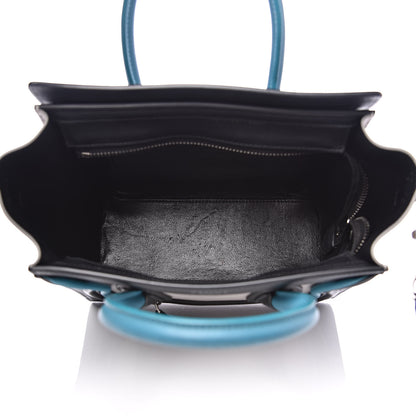 Celine Smooth Calfskin Nano Tri-Color Luggage Turquoise 5 of 15