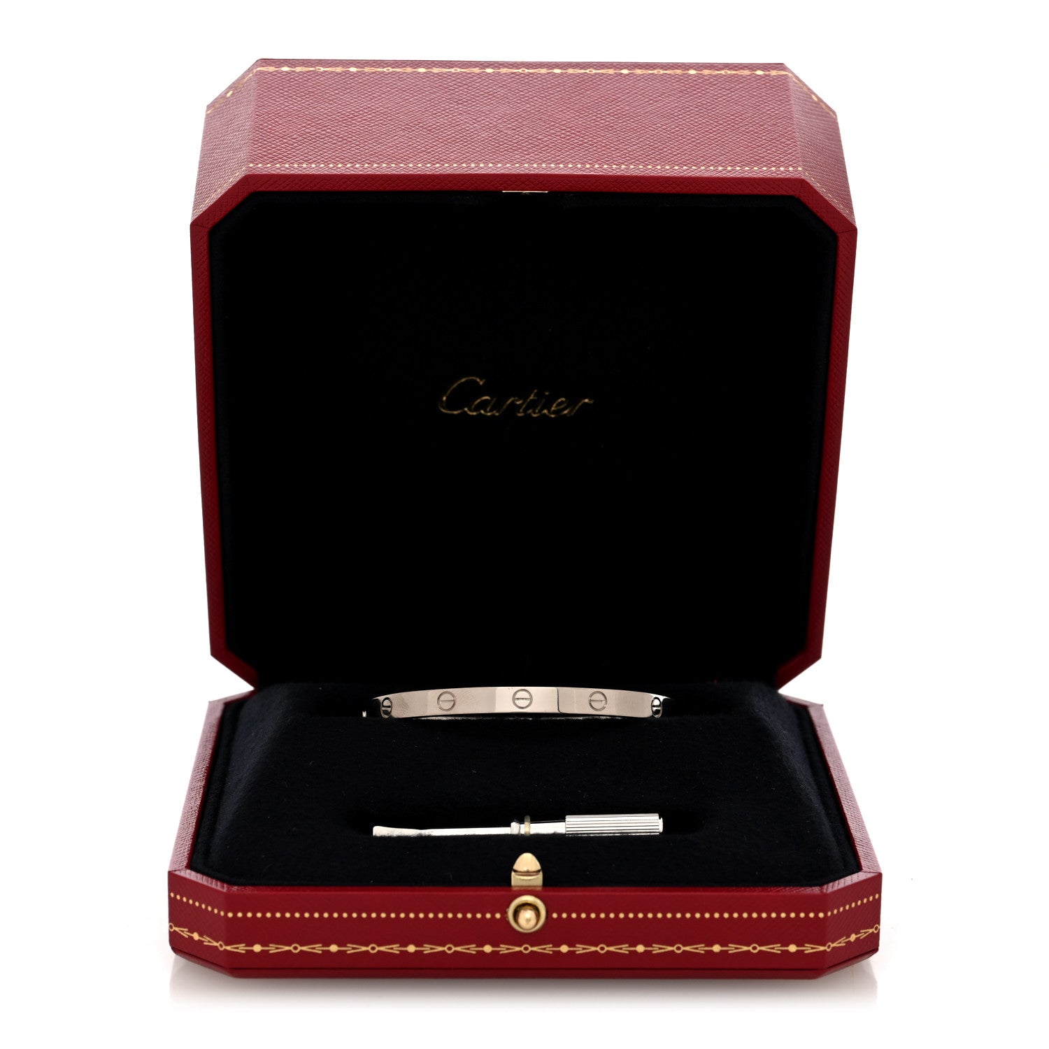 Cartier 18K White Gold Medium LOVE Bracelet 16 7 of 7