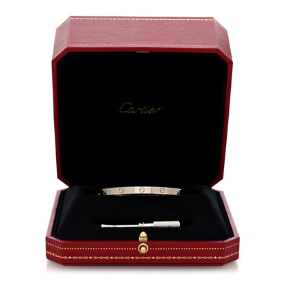 Cartier 18K White Gold Medium LOVE Bracelet 16 7 of 7