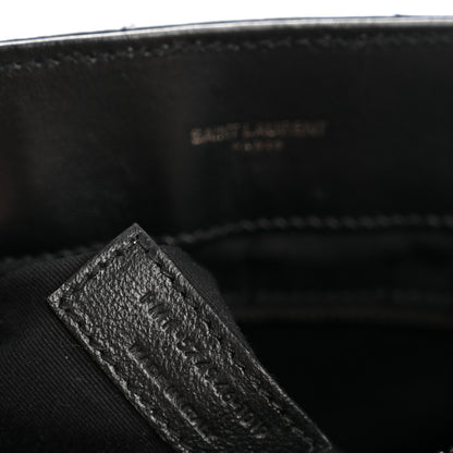Saint Laurent Calfskin Y Quilted Monogram Monochrome Medium Loulou Chain Satchel Black 7 of 13