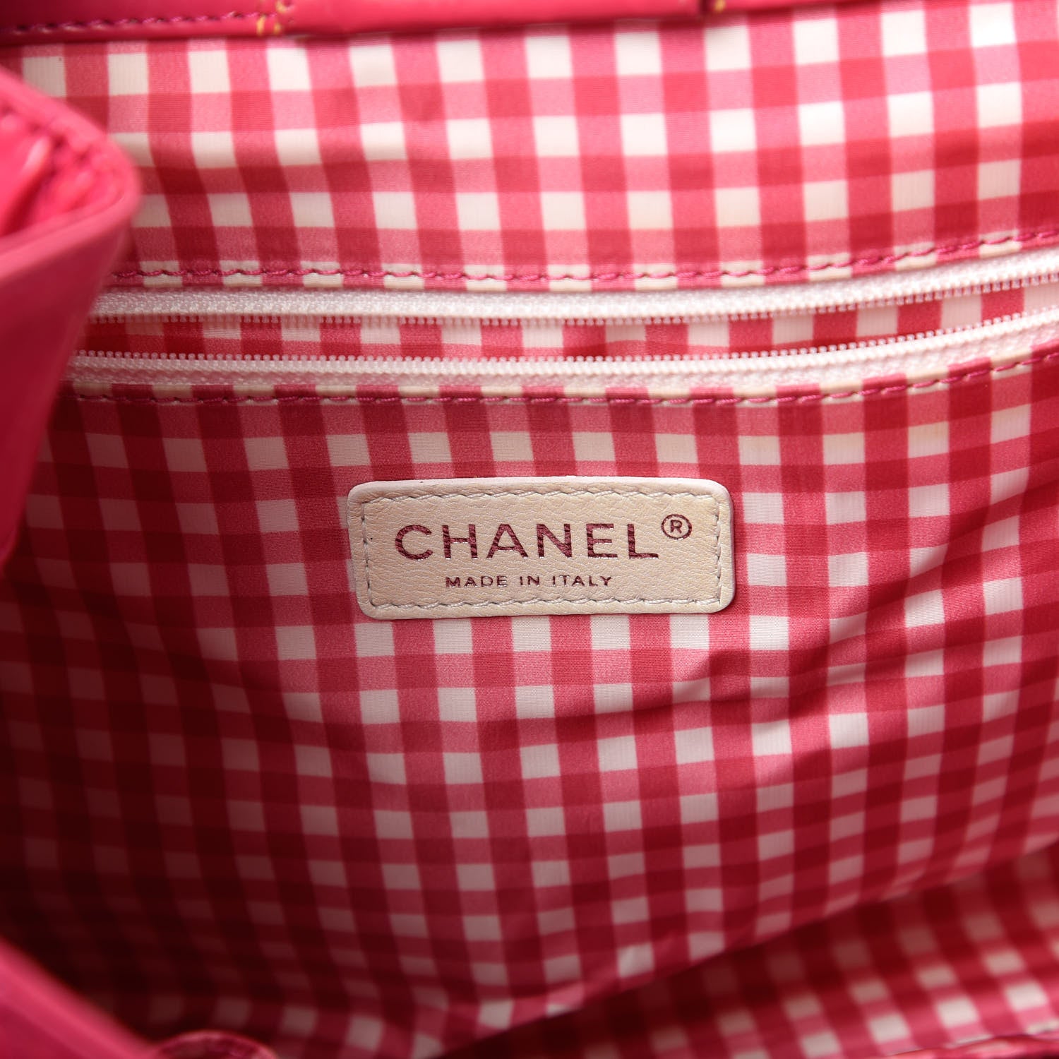 Chanel Vinyl Lipstick Ligne Accordion Tote Pink 8 of 16