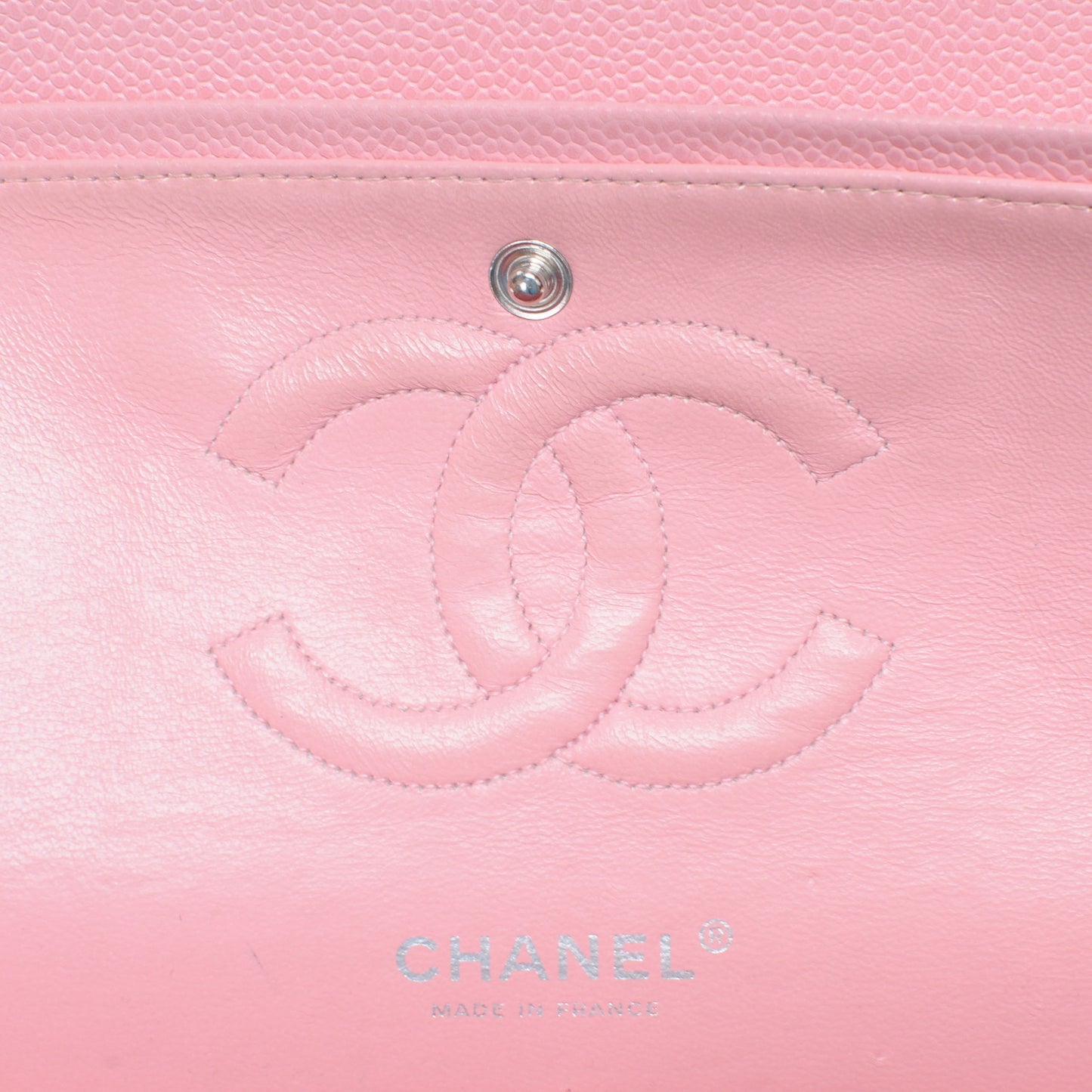Caviar Medium Double Flap Pink