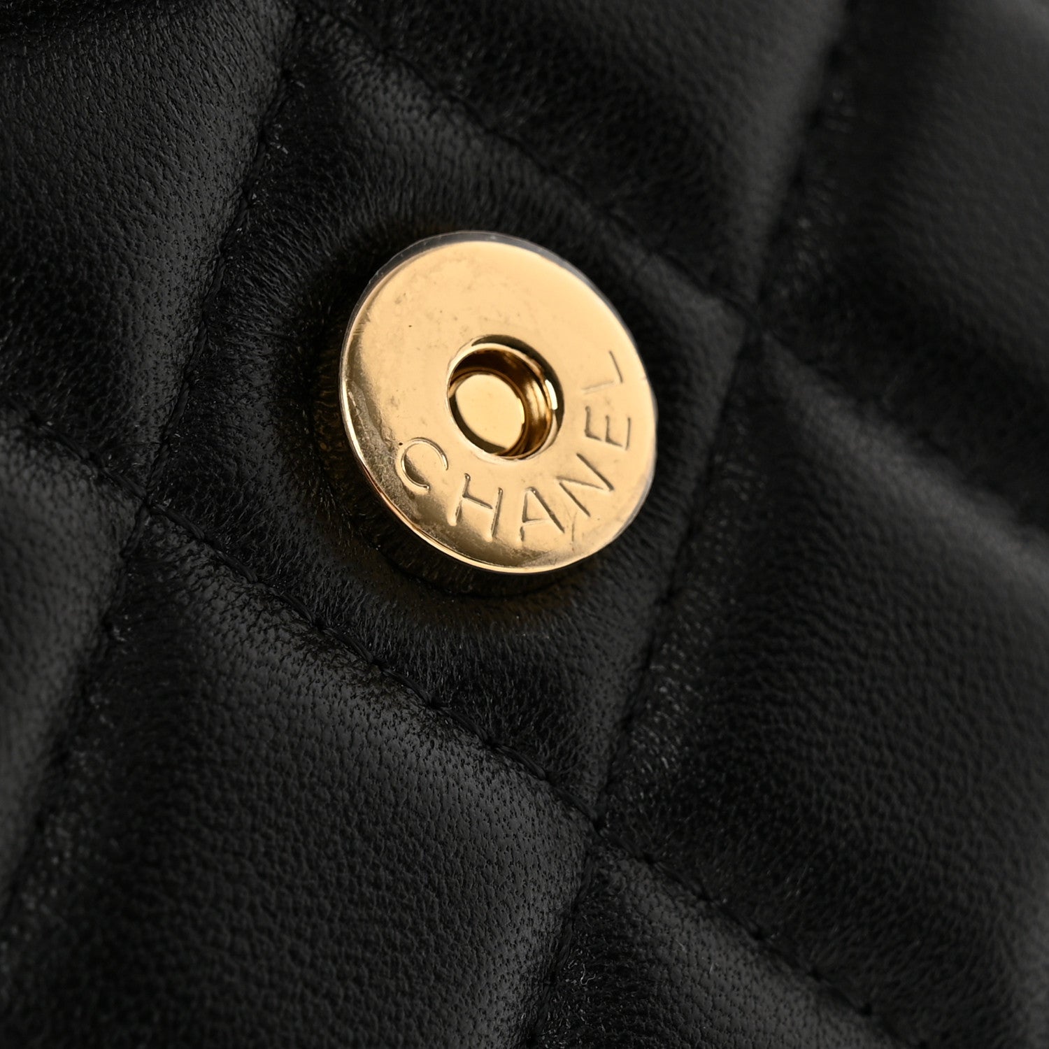 Chanel Lambskin Quilted Flap Wallet With Cuff M Black 9 of 9