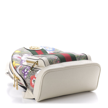 Gucci GG Supreme Monogram Flora Web Small Ophidia Day Backpack White 3 of 9