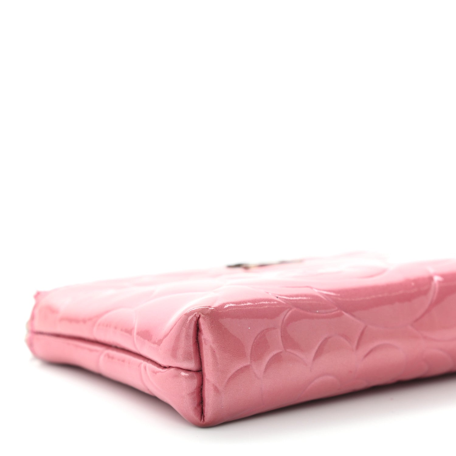 Chanel Patent Camellia Embossed Key Holder Case Rose 9 of 10