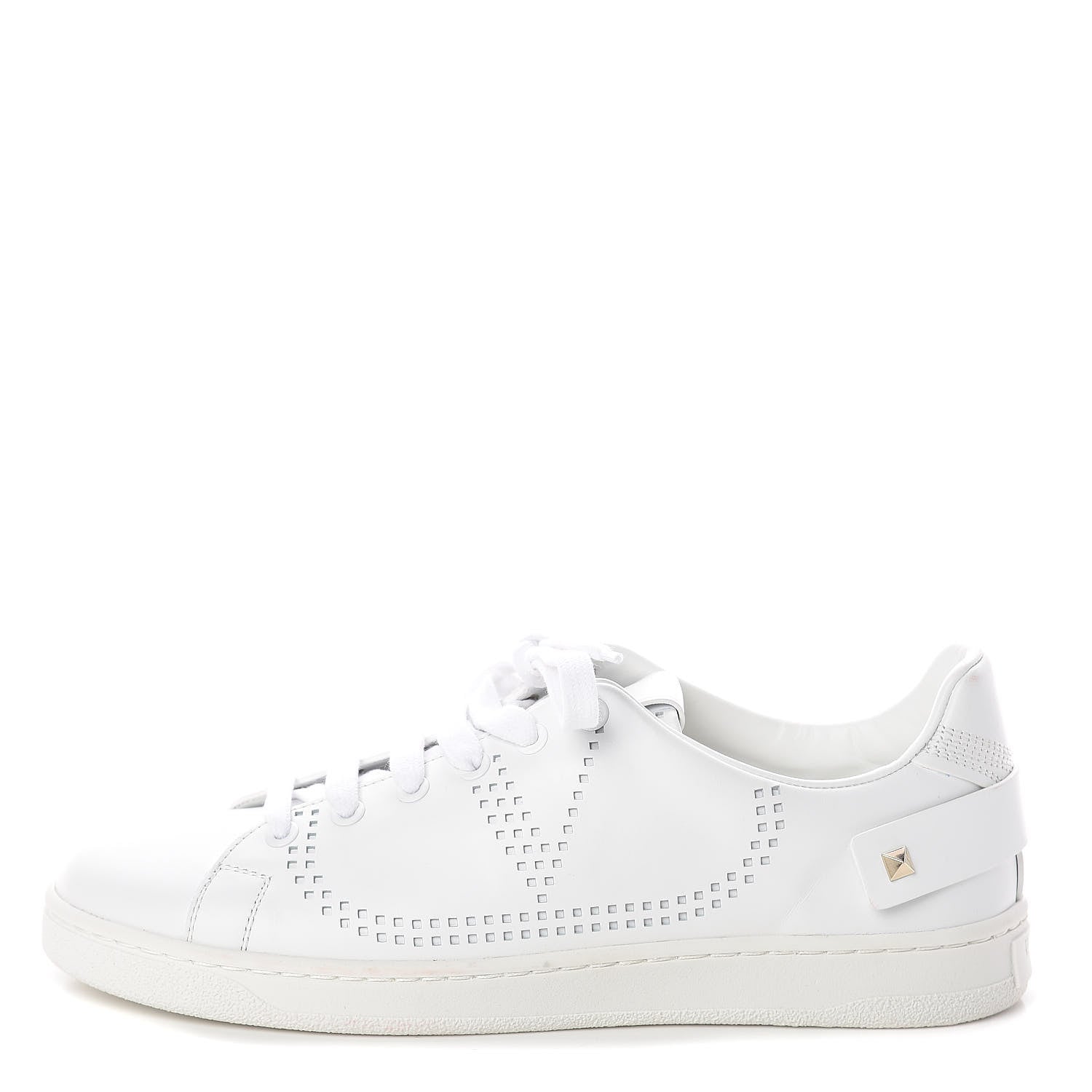 Valentino Garavani Calfskin Womens Backnet Sneakers 38.5 White 1 of 8