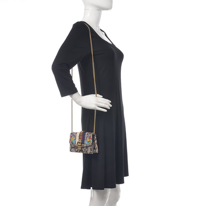Gucci Snakeskin Floral Embroidered Super Mini Sylvie Chain Shoulder Bag 2 of 9