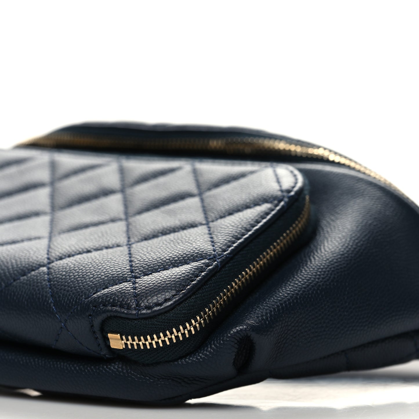 Caviar Quilted Business Affinity Waist Belt Bag Navy