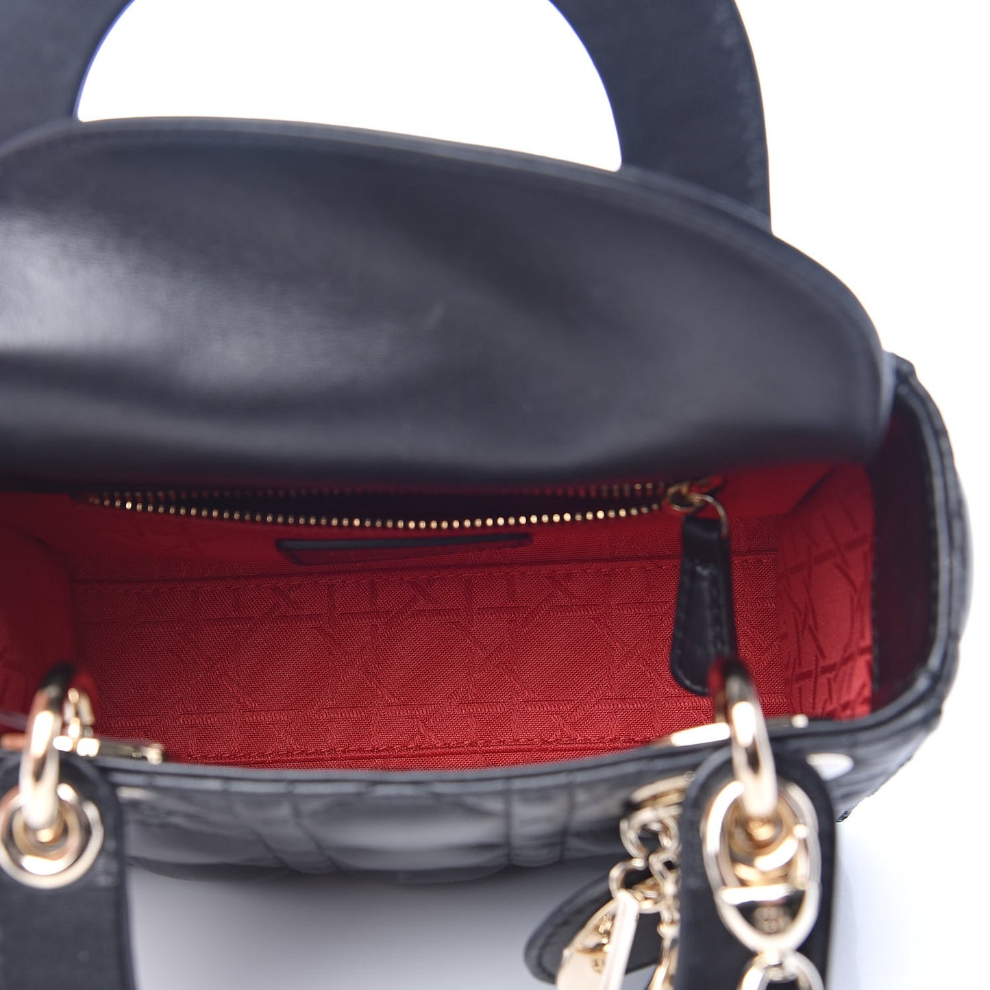 Lambskin Cannage Mini Lady Dior Black