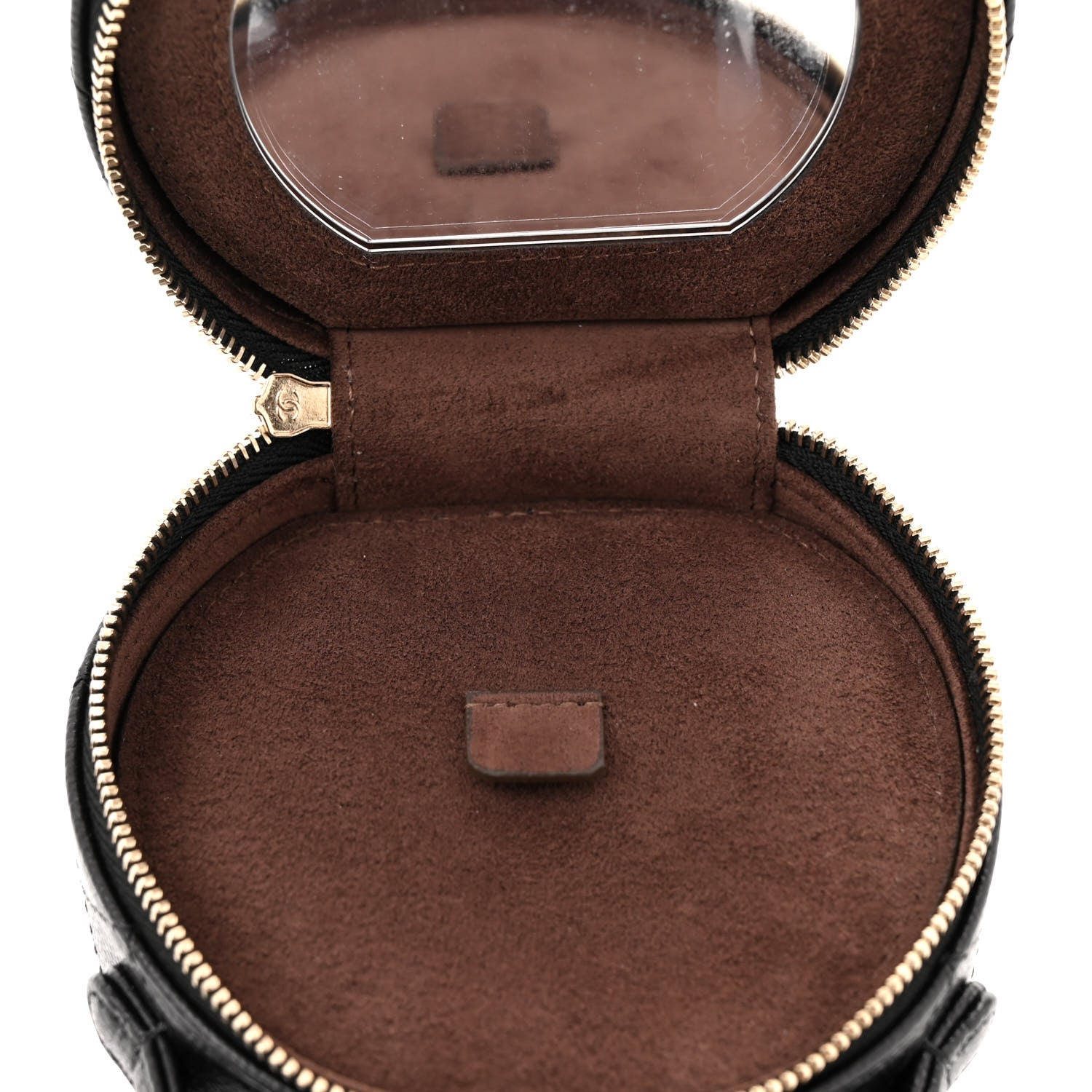 Chanel Caviar Quilted Round Top Handle Jewelry Case Black 5 of 13