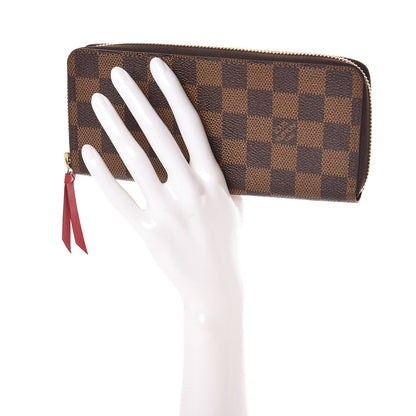 Louis Vuitton Damier Ebene Clemence Wallet Cherry 2 of 6