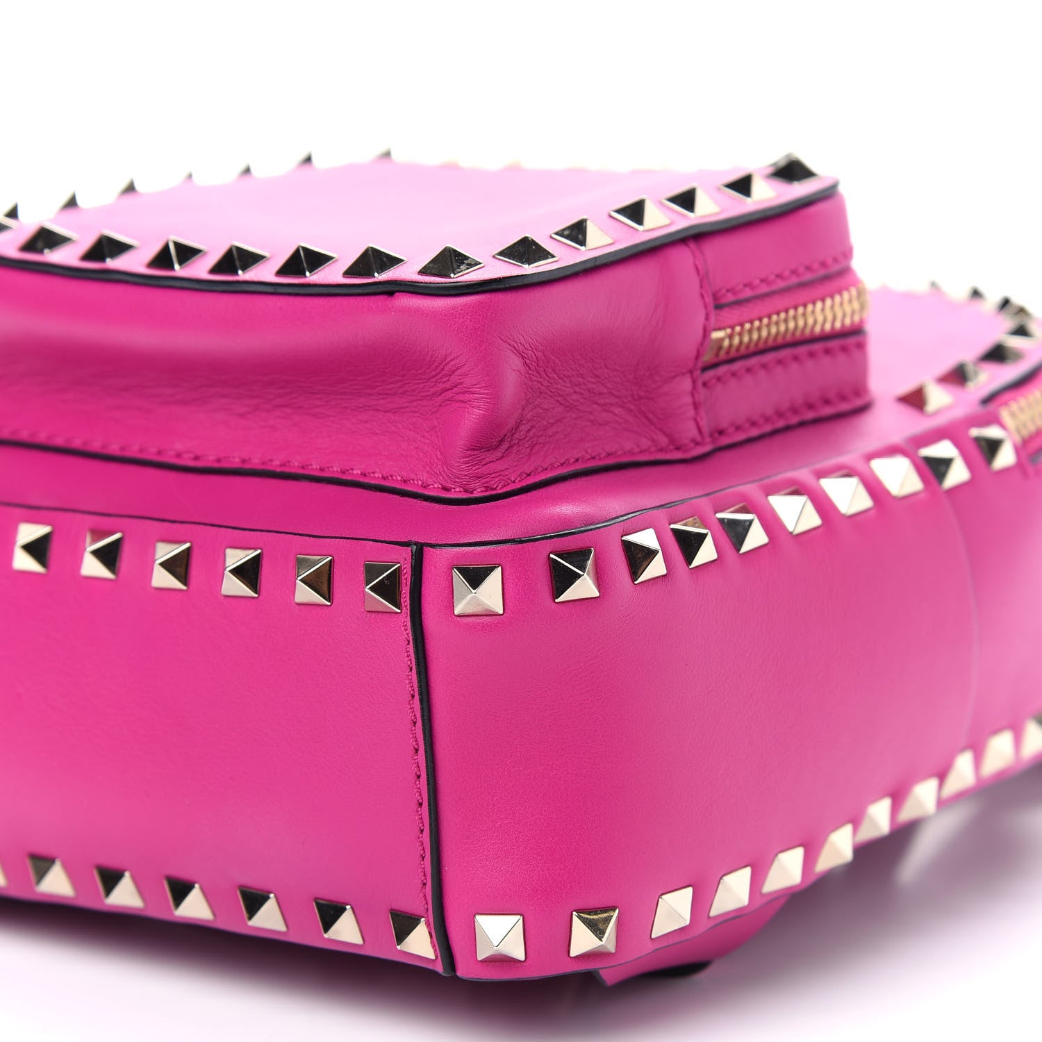 Valentino Garavani Calfskin Mini Rockstud Backpack Fuxia 7 of 7