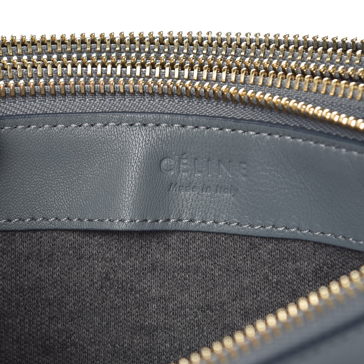 Celine Lambskin Small Trio Crossbody Bag Storm 8 of 10