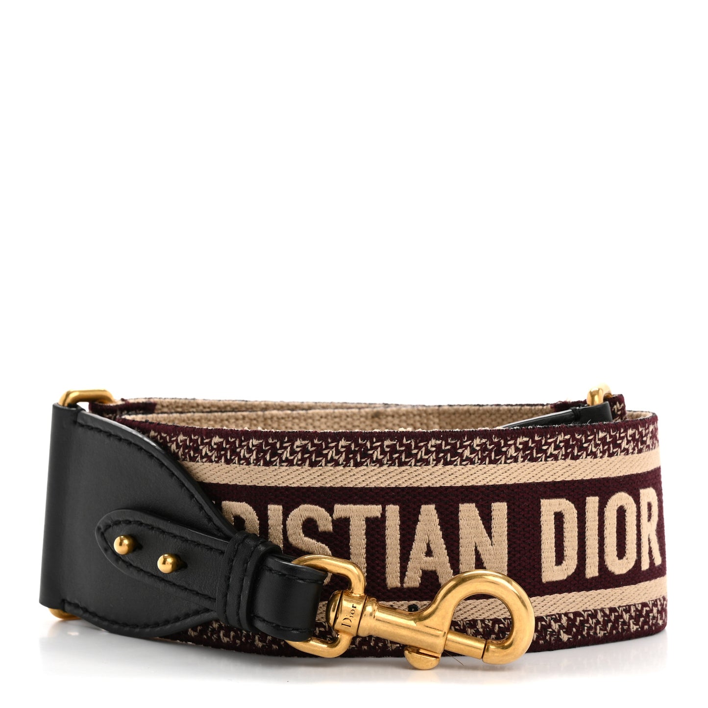 Canvas Embroidered Shoulder Strap Burgundy