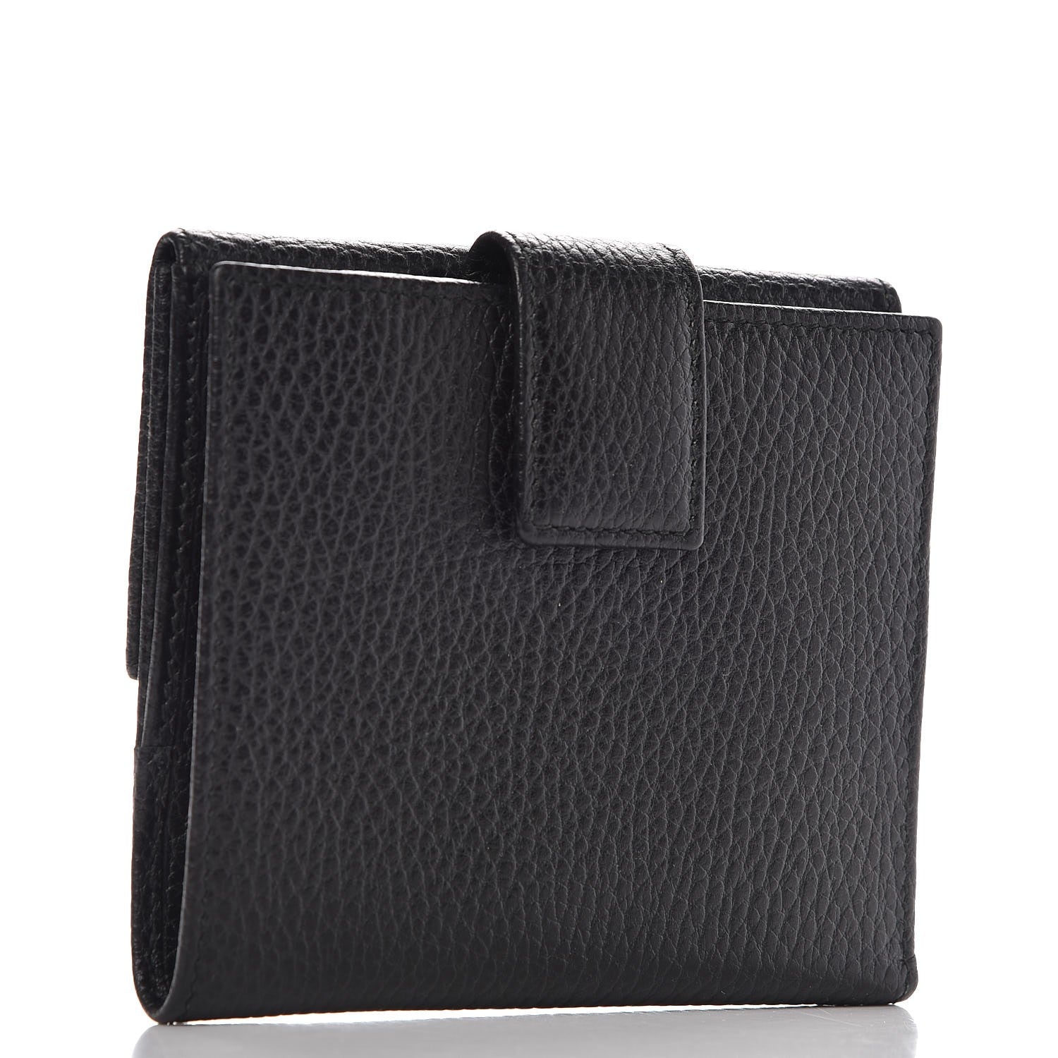 Gucci Dollar Calfskin Double G French Flap Wallet Black 3 of 8