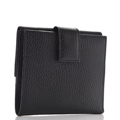 Gucci Dollar Calfskin Double G French Flap Wallet Black 3 of 8
