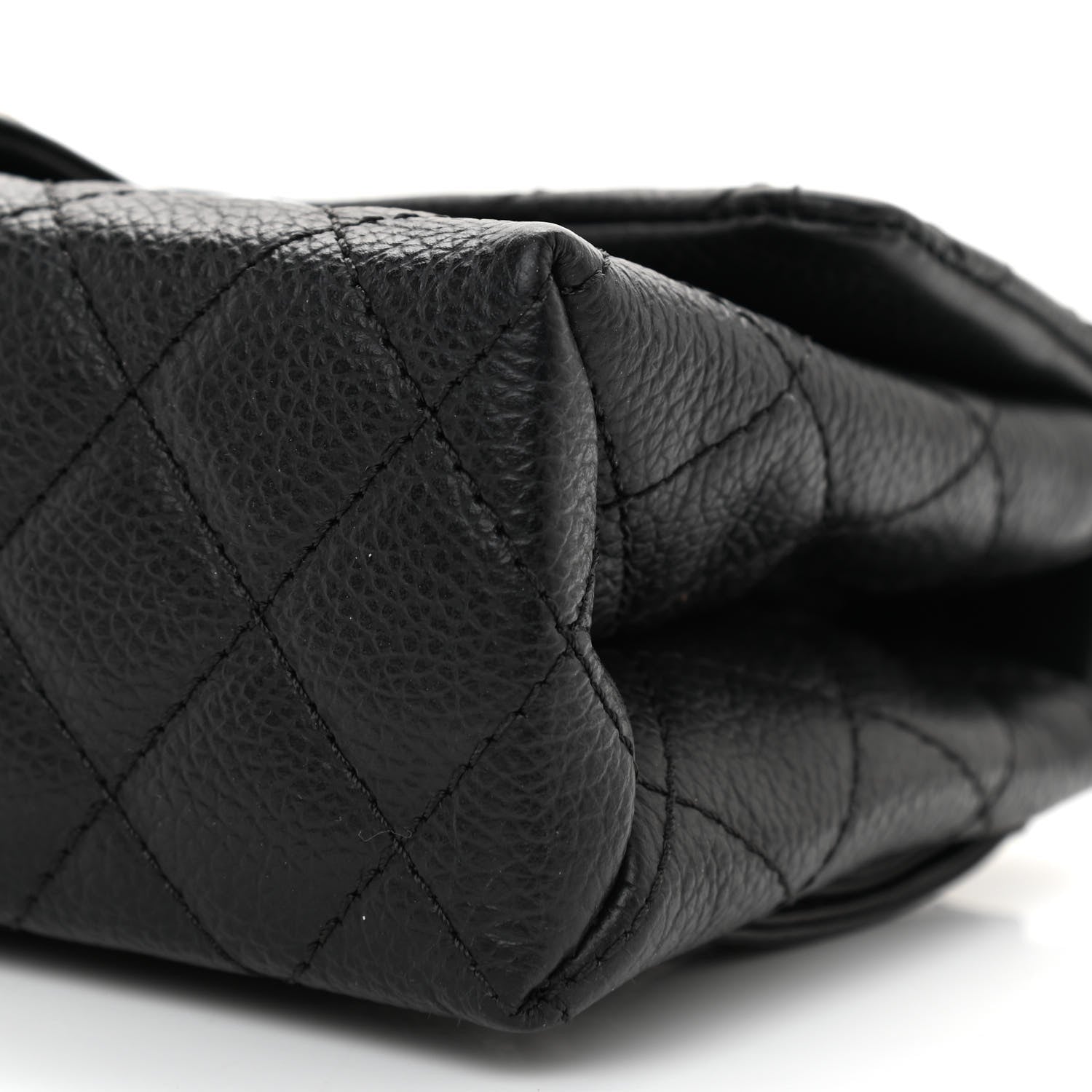 Chanel Grained Calfskin Quilted 2.55 Reissue Flap Belt Bag Clutch Black 10 of 10