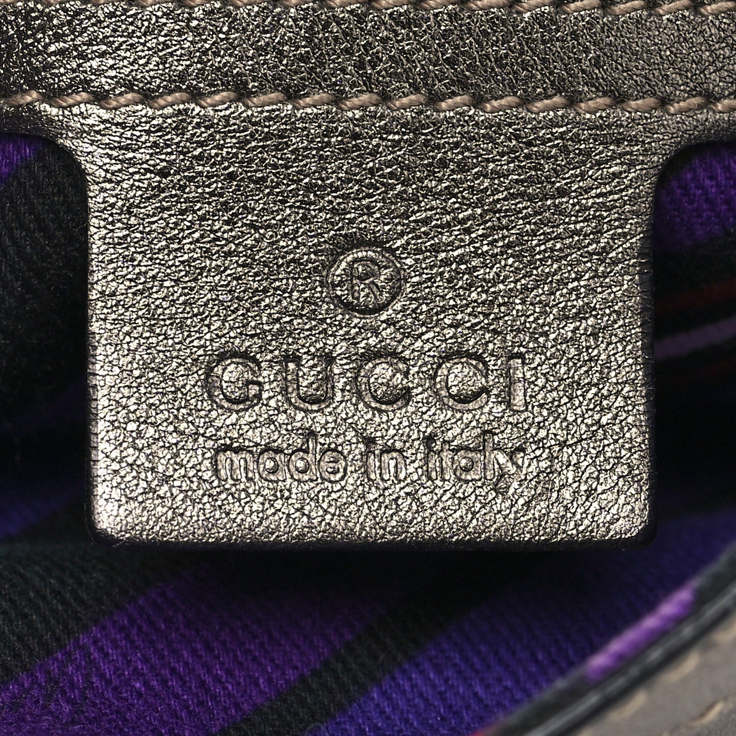 Guccissima Britt Tassel Shoulder Bag Gunmetal