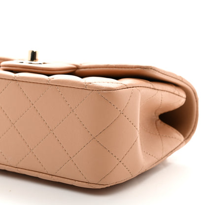 Chanel Lambskin Quilted Mini Top Handle Rectangular Flap Beige 10 of 10