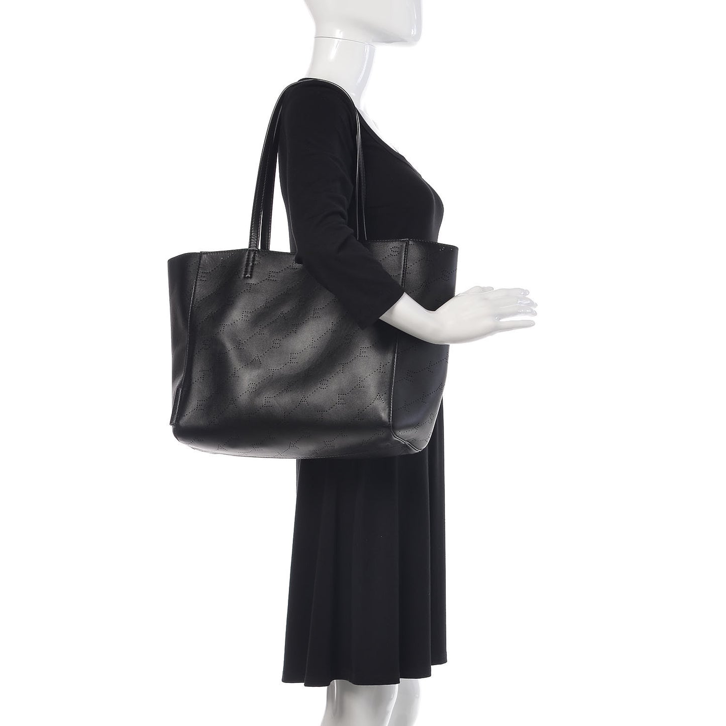 Eco Alter Nappa Perforated Logo Tote Black