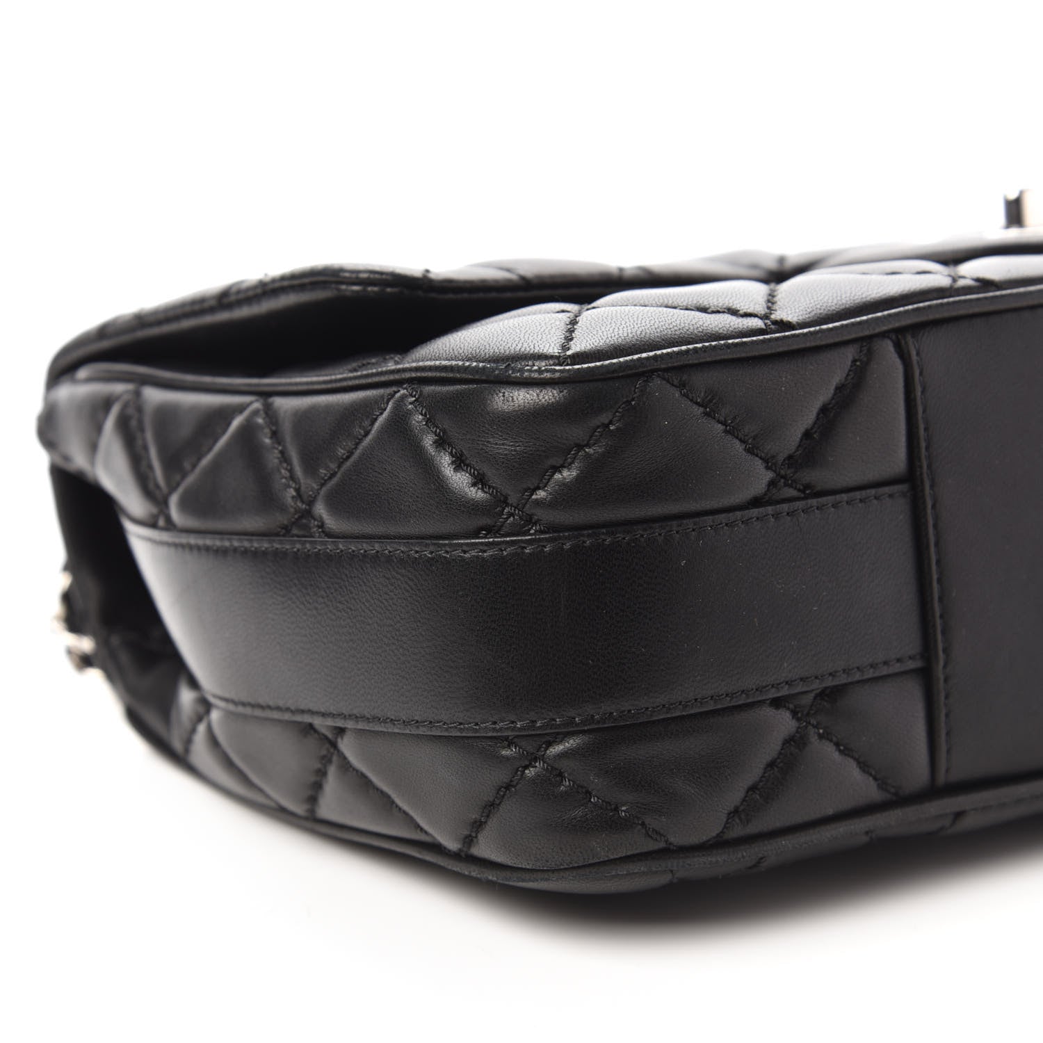 Chanel Lambskin Quilted Jumbo Easy Carry Flap Black 6 of 11