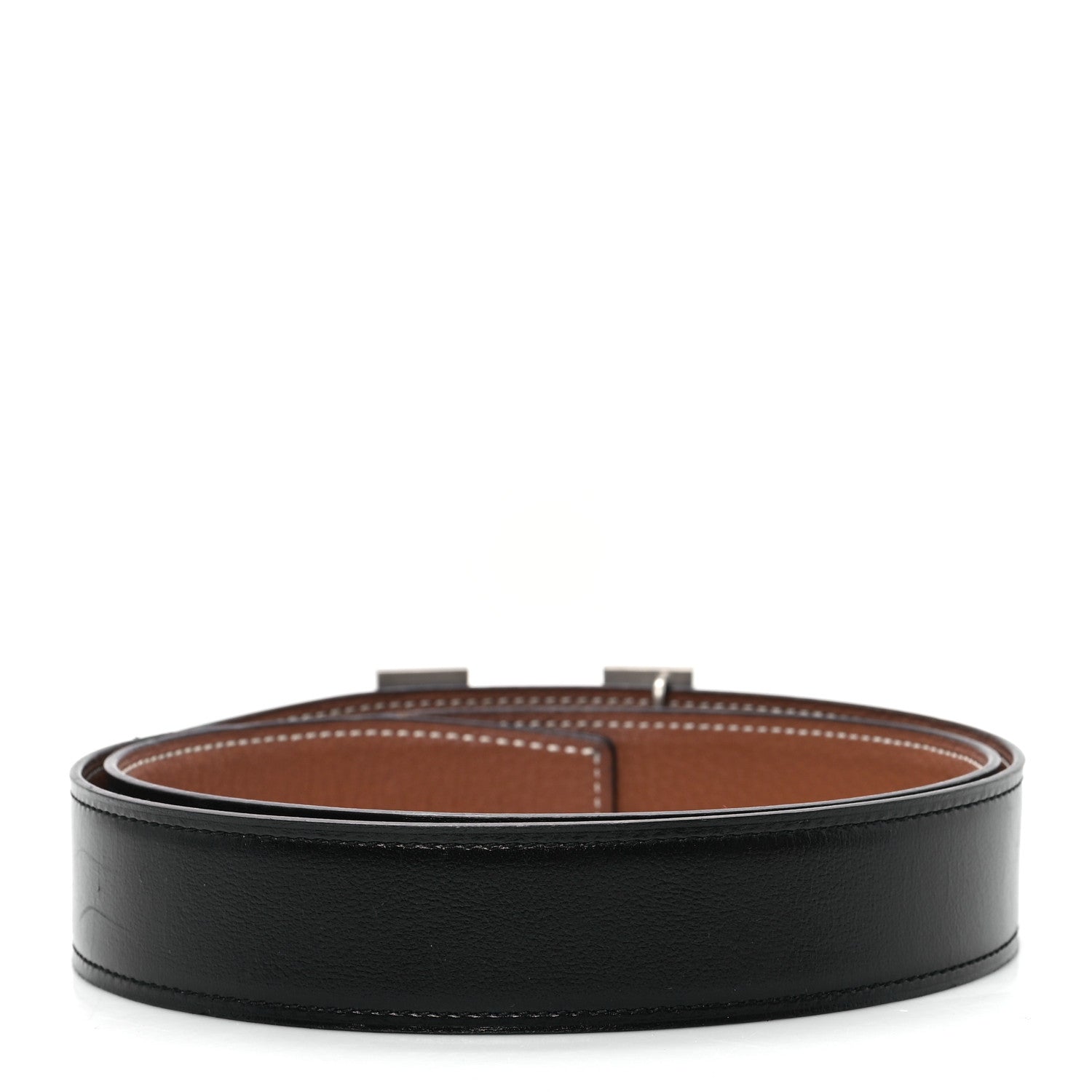 Hermes Box Togo 32mm H Belt 85 34 Black Gold 2 of 6