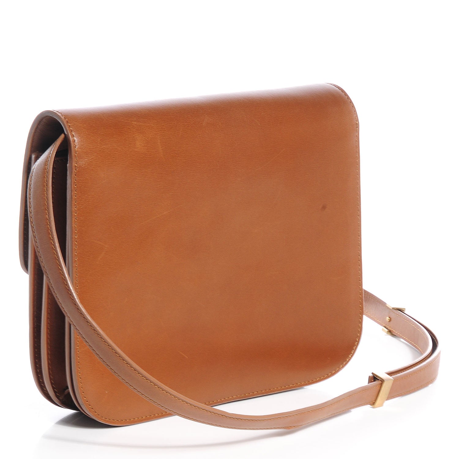 Celine Smooth Calfskin Medium Classic Box Flap Bag Camel 3 of 9