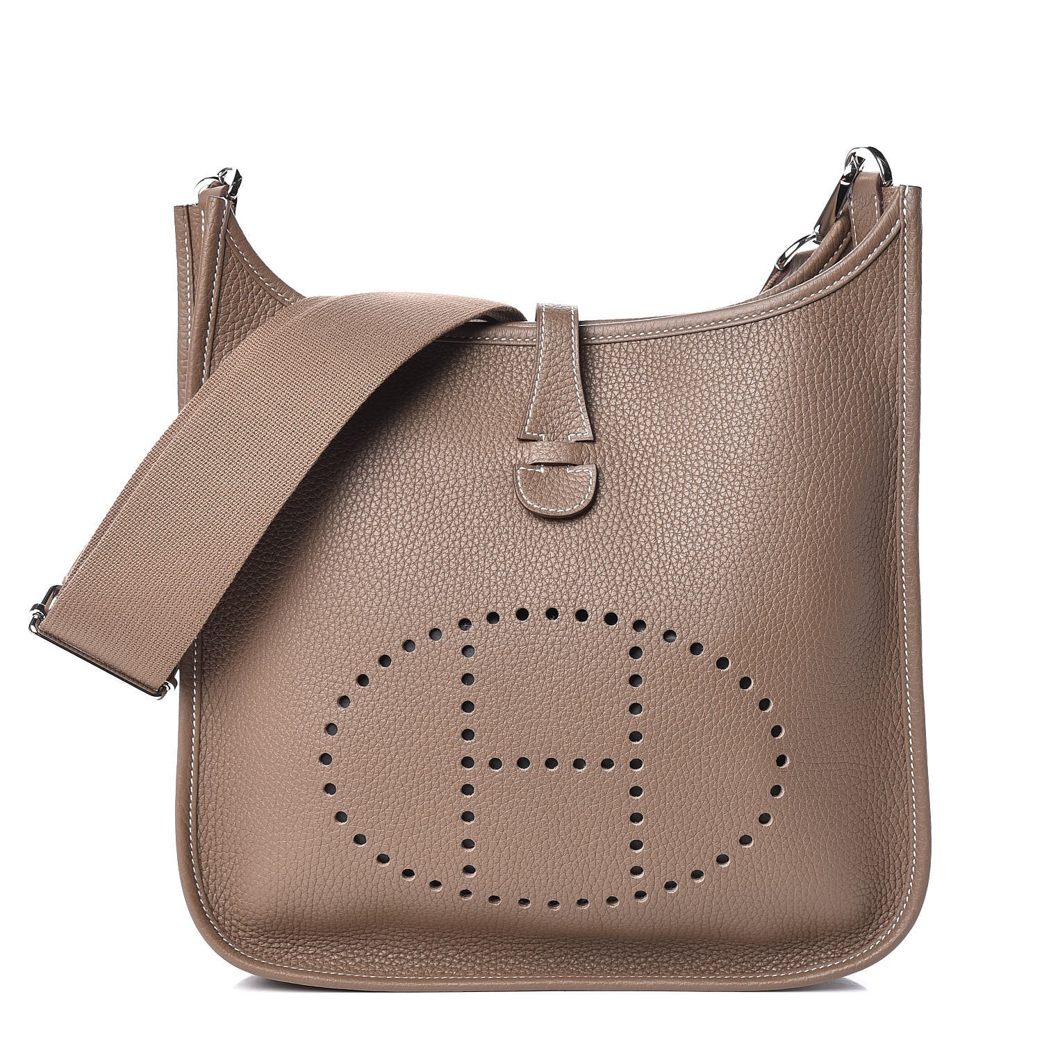 Hermes Taurillon Clemence Evelyne III PM Etoupe 1 of 11