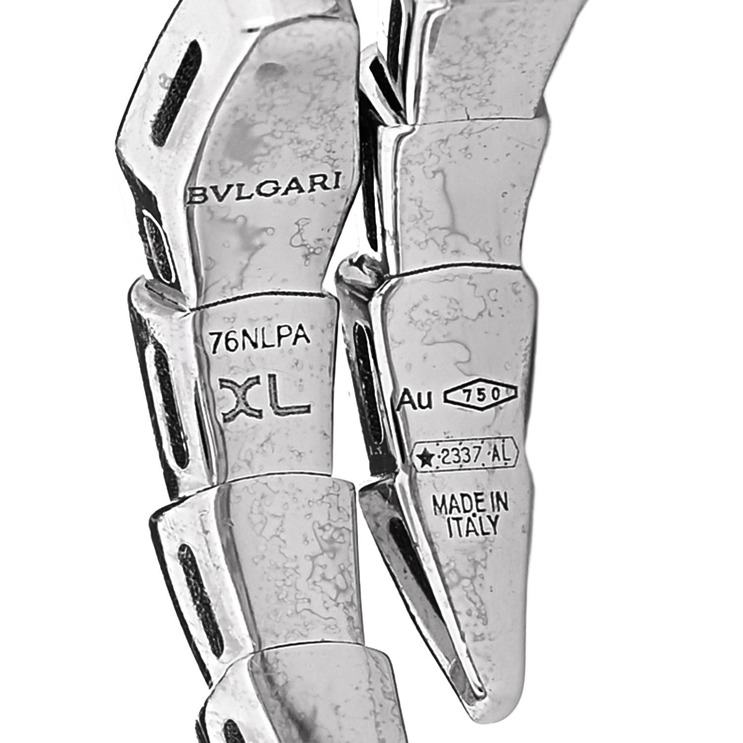 Bulgari 18K White Gold Serpenti Viper Ring XL 4 of 5