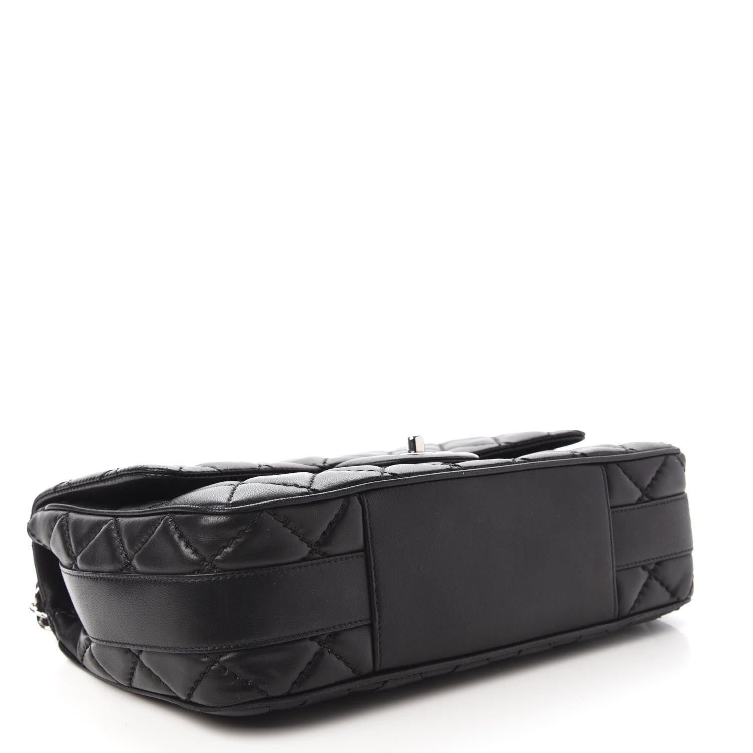 Chanel Lambskin Quilted Jumbo Easy Carry Flap Black 4 of 11
