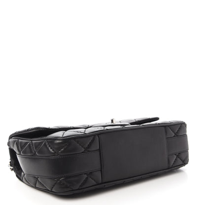 Chanel Lambskin Quilted Jumbo Easy Carry Flap Black 4 of 11