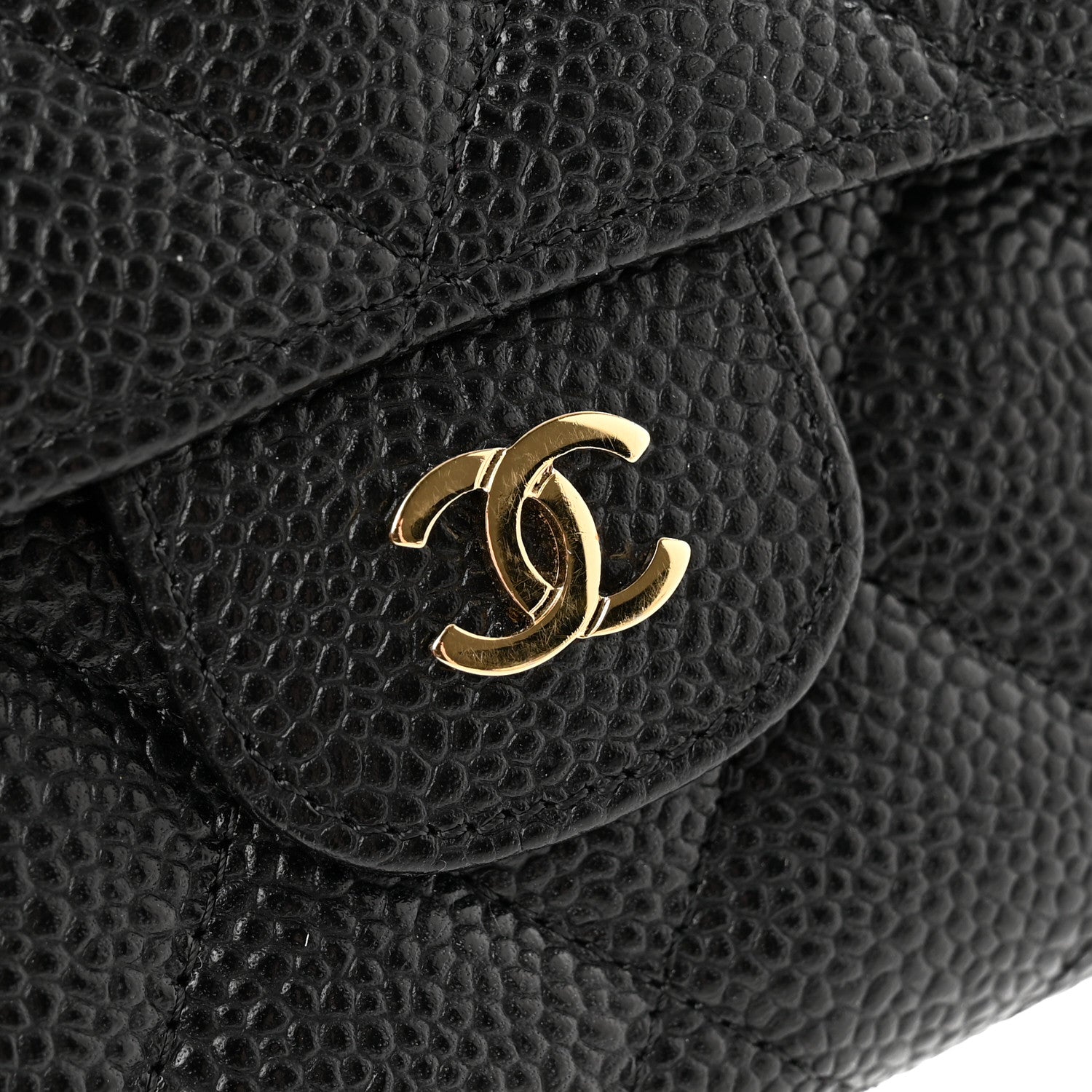 Chanel Caviar Quilted Large Flap Wallet Black 12 of 13