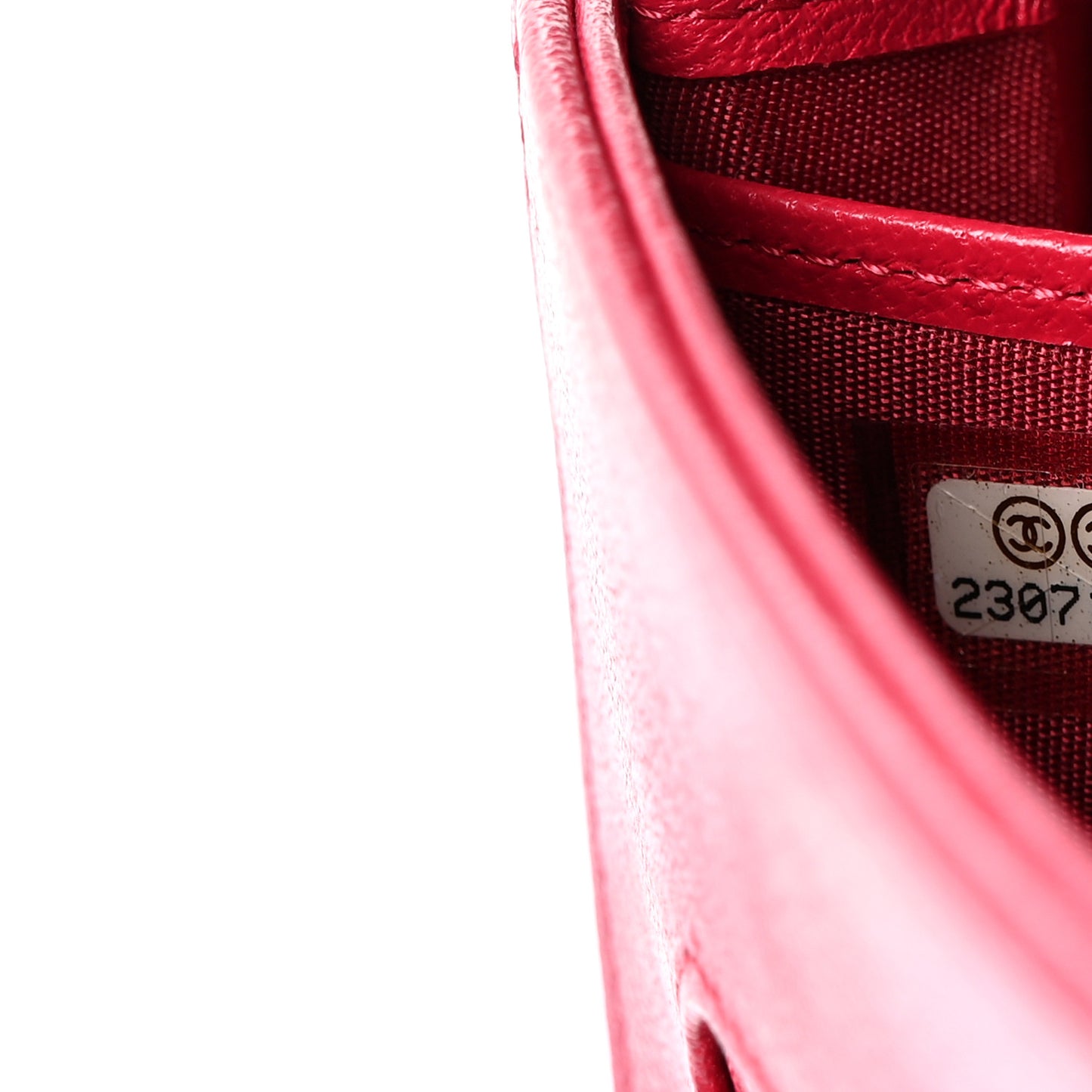 Sheepskin Quilted Mademoiselle Vintage Flap Wallet Dark Pink