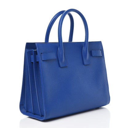 Saint Laurent Grained Calfskin Baby Sac De Jour Royal Blue 3 of 9