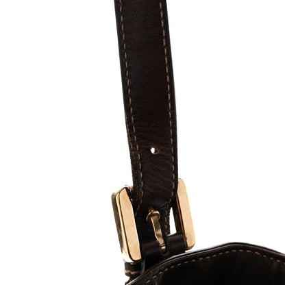 Gucci Calfskin Medium Britt Tote Dark Brown 15 of 17
