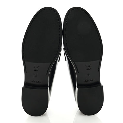 Louis Vuitton Glazed Calfskin Chess Flat Loafer 39 5 of 8