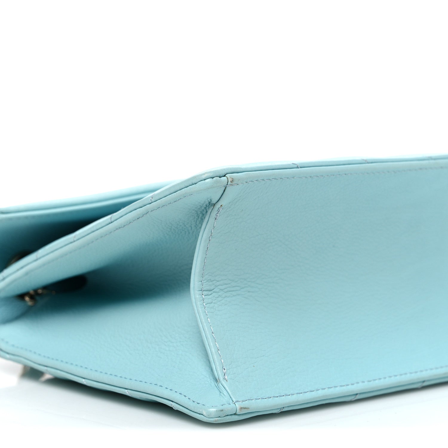 Chanel Calfskin Quilted Chevron Envelope Flap Turquoise 8 of 9