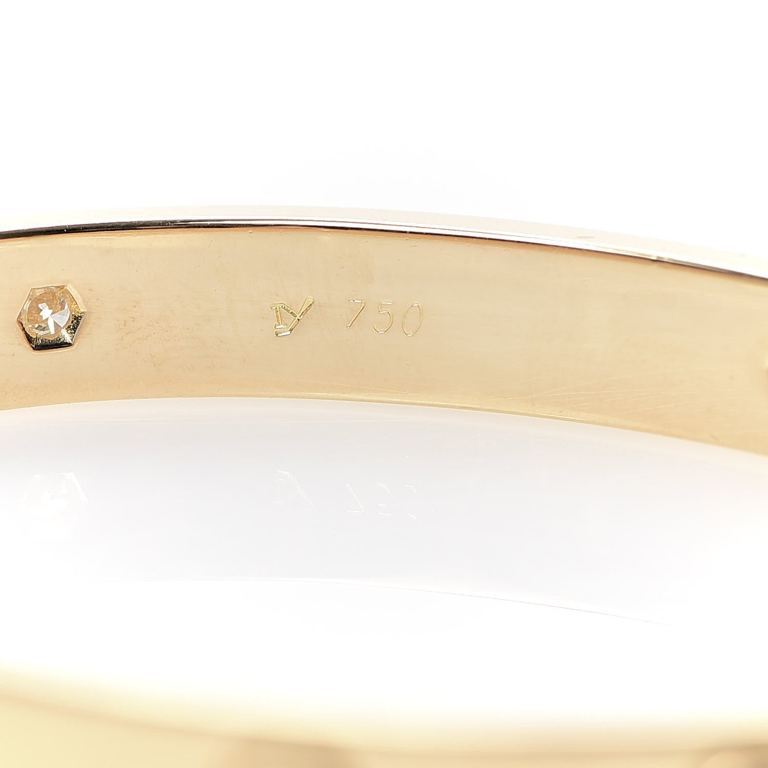 Cartier 18K Yellow Gold 6 Diamond LOVE Bracelet 16 5 of 5