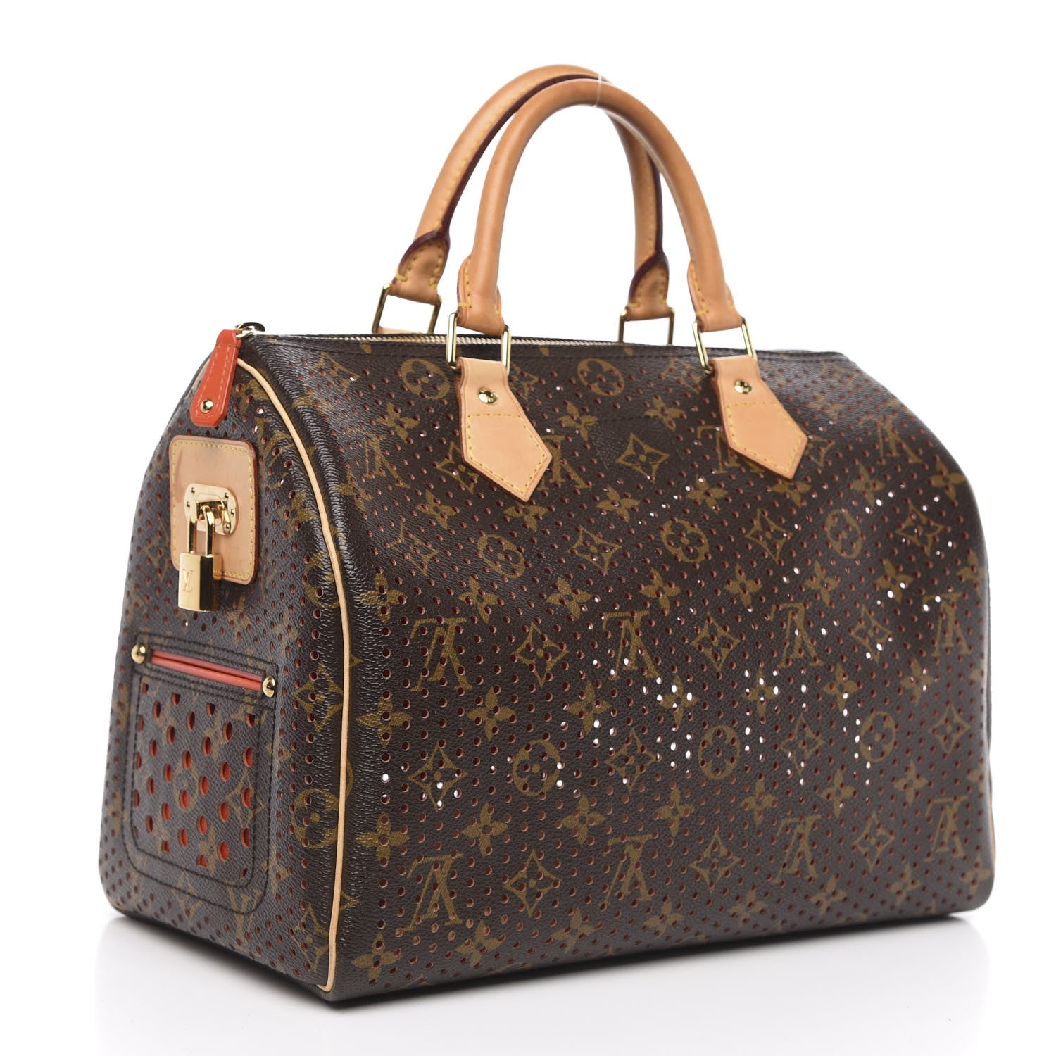 Louis Vuitton Monogram Perforated Speedy 30 Orange 3 of 12