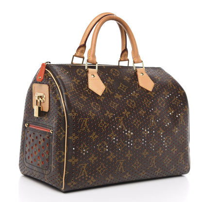 Louis Vuitton Monogram Perforated Speedy 30 Orange 3 of 12