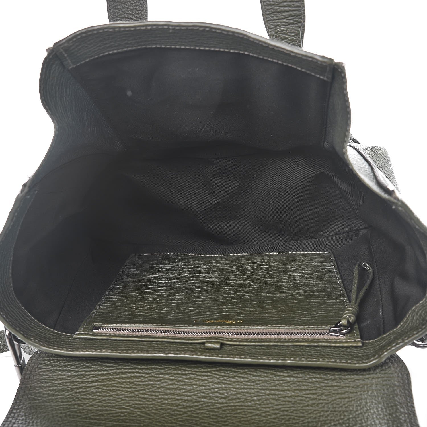 3.1 Phillip Lim 3.1 Textured Calfskin Medium Pashli Satchel Military Green 6 of 8