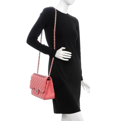 Chanel Lambskin Quilted Jumbo Double Flap Pink 2 of 9